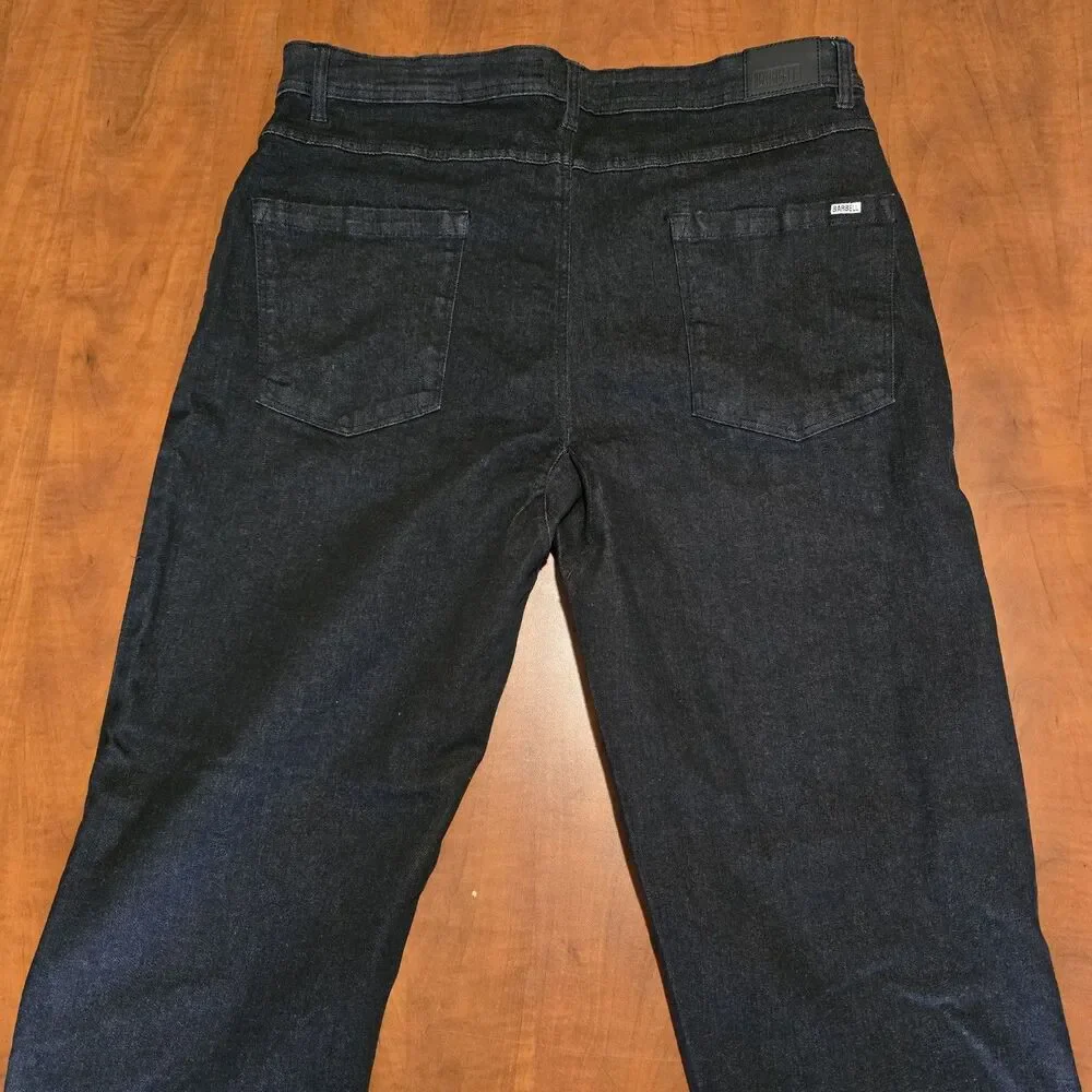 Barbell Apparel Mens Straight Leg Athletic Fit 5 Pocket Cotton Blend Jeans 36x28
